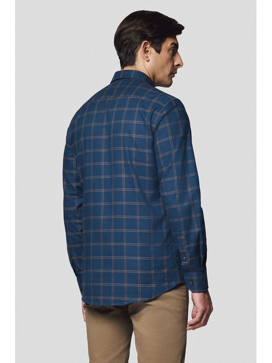 Lancerto Lancerto Koszula Luigia KO073224000032 Granatowy Slim Fit