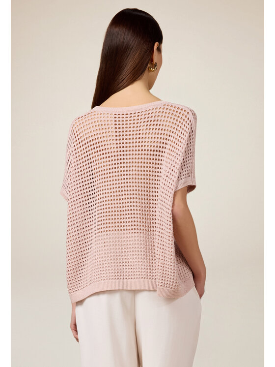 Oltre Oltre Cardigan M490E001861N006 Rosa Over Fit