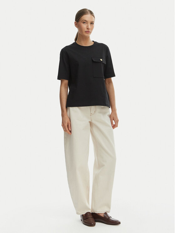 Tommy Hilfiger Tommy Hilfiger Тишърт WW0WW49249 Черен Relaxed Fit