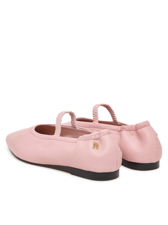 Tommy Hilfiger Tommy Hilfiger Balerinke Soft Leather Ellastic Ballerina FW0FW09245 Ružičasta