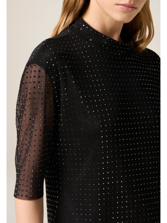 Oltre Oltre T-shirt G404J004198N033 Nero Regular Fit