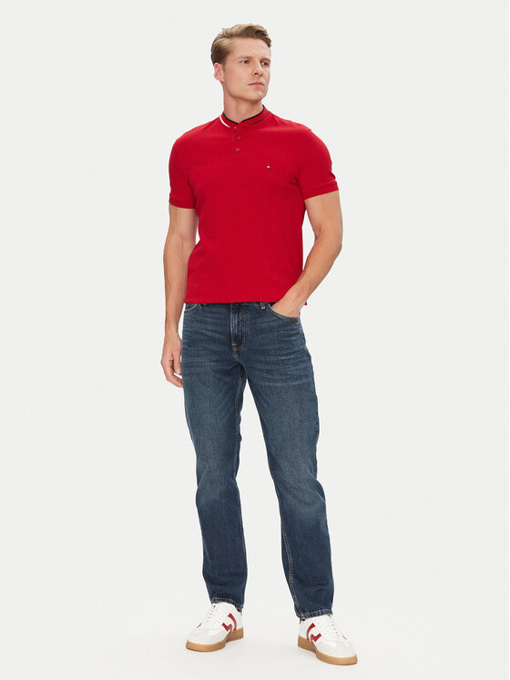 Tommy Hilfiger Tommy Hilfiger Polo Mao MW0MW34752 Czerwony Slim Fit