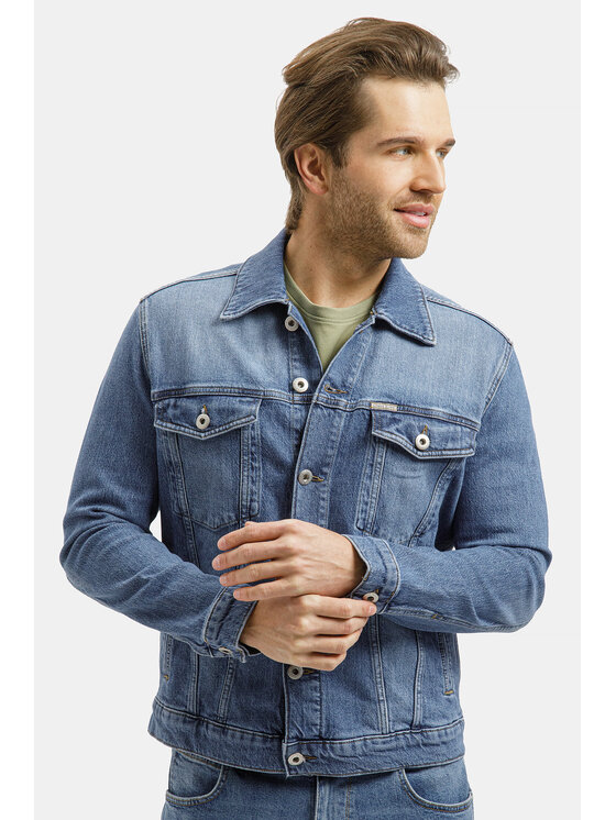 Cross Jeans Cross Jeans Kurtka jeansowa A 320-029 Niebieski Regular Fit