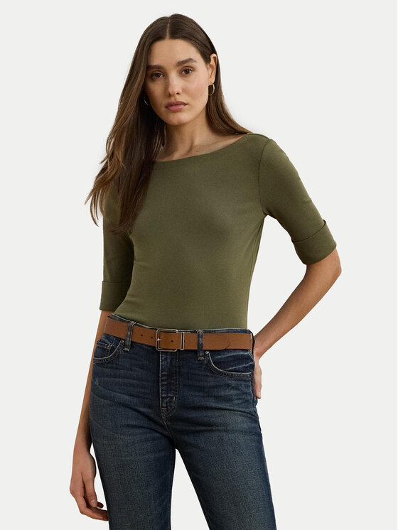 LAUREN RALPH LAUREN LAUREN RALPH LAUREN Majica 200654963189 Zelena Slim Fit