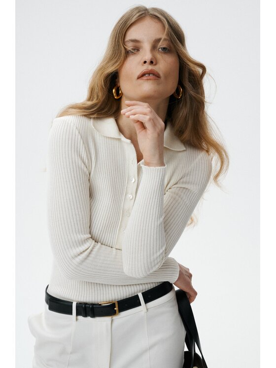 MARI PRETI MARI PRETI Maglione Grace Bianco Regular Fit