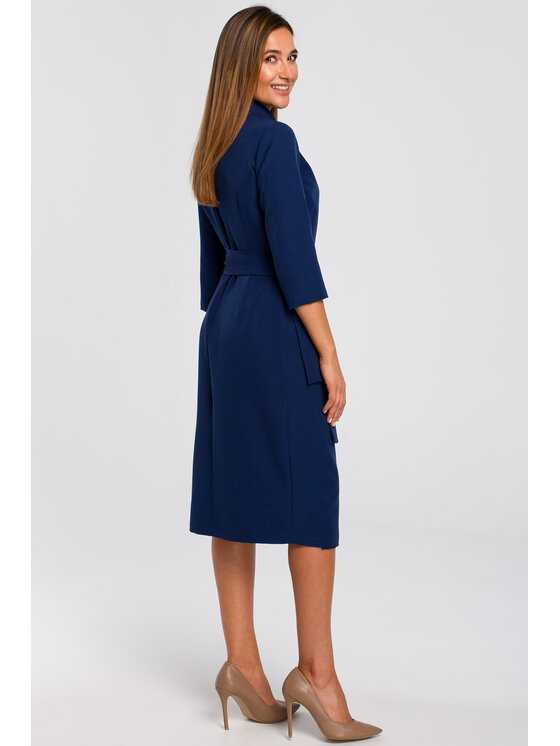 Stylove Stylove Každodenné šaty S175 Tmavomodrá Regular Fit