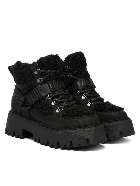 Buffalo Buffalo Kotníková obuv Aspen Com Mid Warm 1622593 Černá