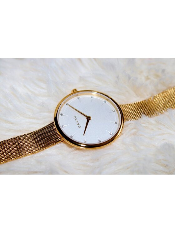 Obaku Obaku Zegarek V233LXGIMG Złoty