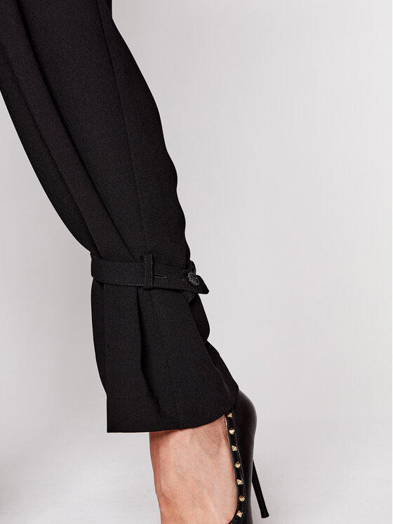 Patrizia Pepe Patrizia Pepe Hlače iz tkanine 2P1269/AD83-K103 Črna Relaxed Fit