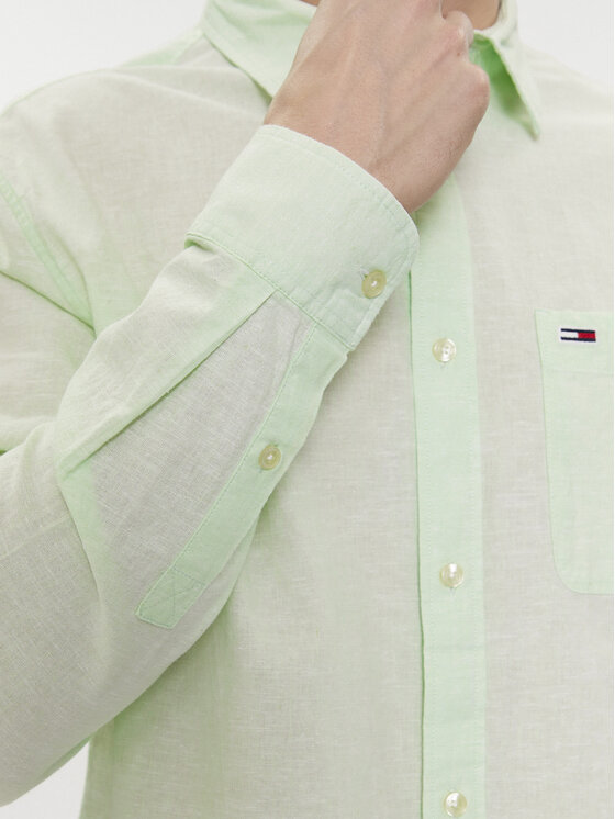 Tommy Jeans Tommy Jeans Cămașă DM0DM18962 Verde Regular Fit