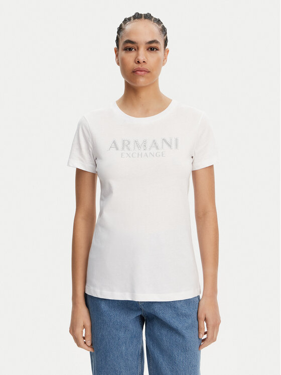 Armani Exchange Tričko XW000387 AF10354 U0002 Biela Regular Fit