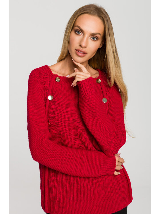 Made of Emotion Made of Emotion Sweter M712 Czerwony