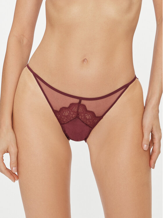 Calvin Klein Underwear Klasične Spodnje Hlačke 000QF7503E Bordo Rdeča