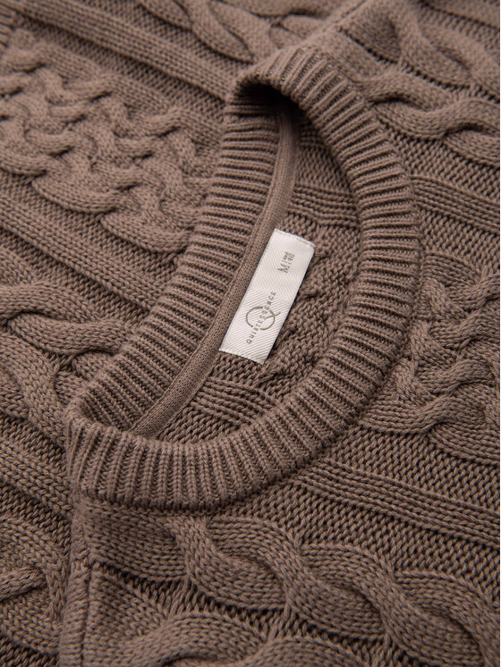Ombre Ombre Svetr OM-SWSW-0191 Hnědá Regular Fit