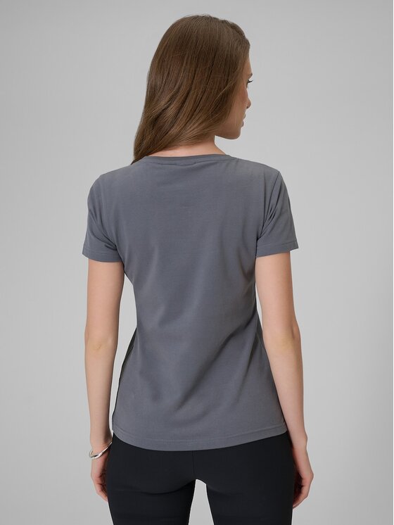 4F 4F T-shirt 4FRSS26TTSHF3628-24S Grigio Slim Fit
