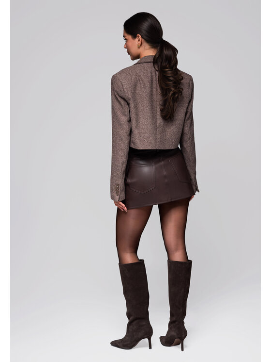 Ombre Ombre Marynarka LW-BLZB-0100 Brązowy Regular Fit