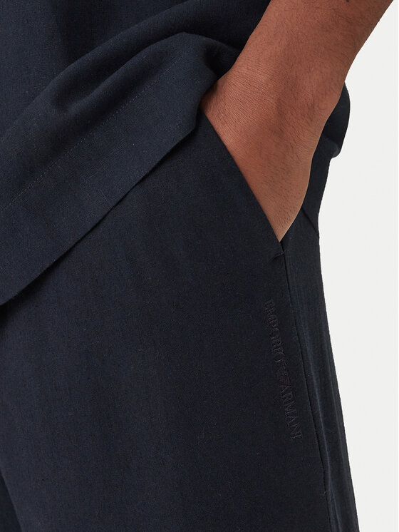 Emporio Armani Emporio Armani Hlače iz tkanine EM000586 AF20590 UB102 Mornarsko modra Regular Fit