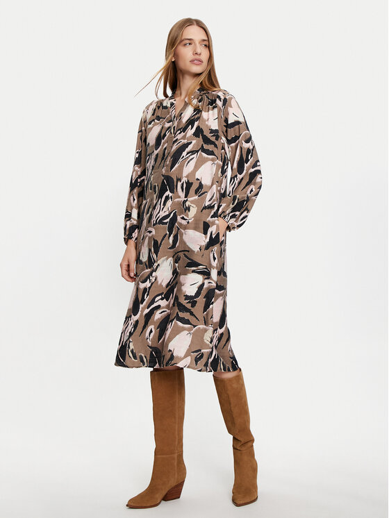Fransa Fransa Každodenní šaty Ariana 20614313 Hnědá Loose Fit