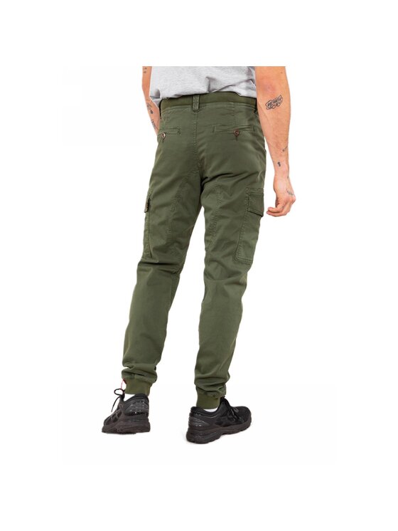 Alpha Industries Alpha Industries Bavlnené nohavice AI.196215-142-29 Kaki Slim Fit