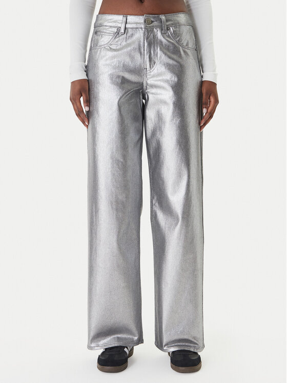 adidas adidas Džinsi Firebird KD2922 Sudraba Loose Fit