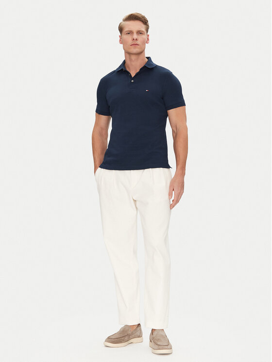 Tommy Hilfiger Tommy Hilfiger Pólóing 1985 MW0MW17771 Sötétkék Slim Fit