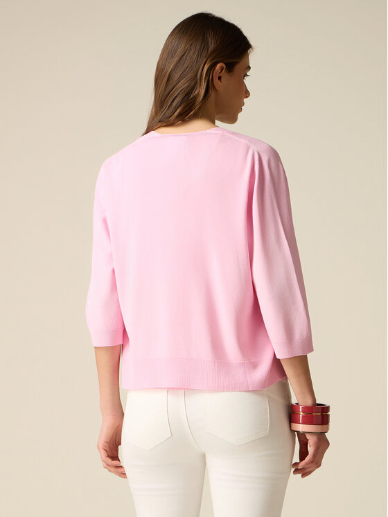 Oltre Oltre Sweter M525J005297N006 Różowy Regular Fit