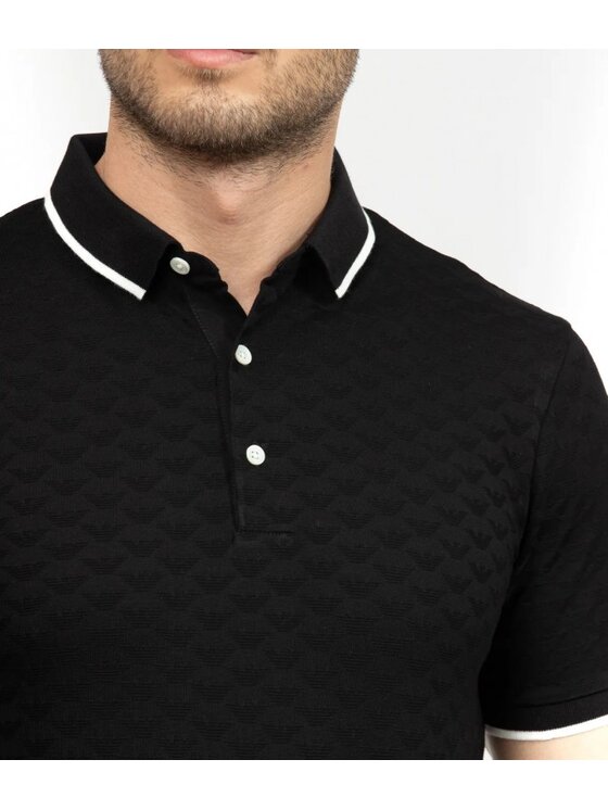 Emporio Armani Emporio Armani Polokošeľa 8N1FP0 1JHWZ Čierna Regular Fit