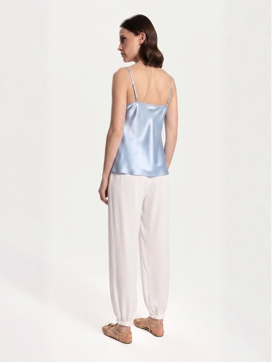 Cat&Cat Cat&Cat Top jedwabny Błękitny Regular Fit