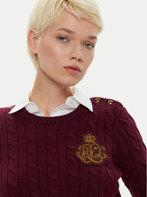 LAUREN RALPH LAUREN LAUREN RALPH LAUREN Πουλόβερ 200962263002 Μπορντό Slim Fit