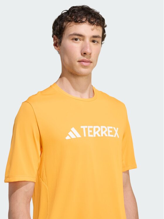 adidas adidas Koszulka techniczna Terrex Multi Climacool Logo Tech Tee Pomarańczowy Regular Fit