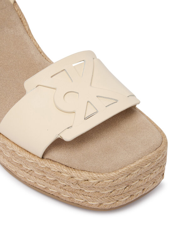 Calvin Klein Calvin Klein Еспадрили Wedge Espad 70 Embl Lth HW0HW02897 Бежов