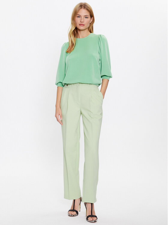 Selected Femme Selected Femme Hlače iz tkanine Doah 16088117 Zelena Regular Fit