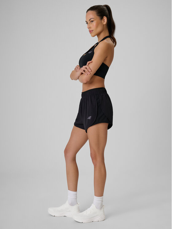 4F 4F Szorty sportowe ACTIVE BY NATURE Czarny Regular Fit