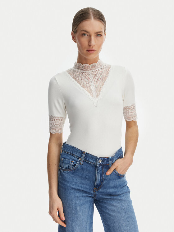 ONLY ONLY Blusa Tilde 15335353 Bianco Slim Fit