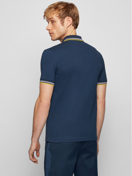 Polo Paul Curved 50412675 Blu scuro Slim Fit
