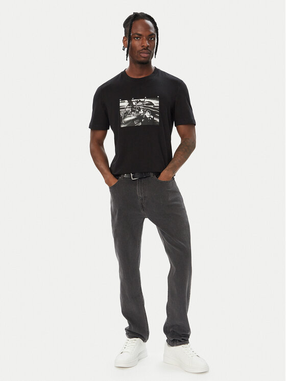 HUGO HUGO T-Shirt Dikems 50568628 Czarny Relaxed Fit