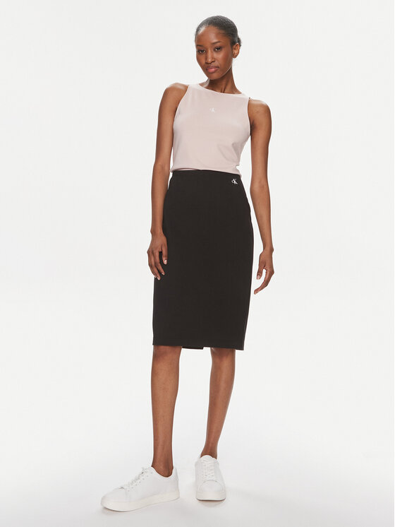 Calvin Klein Jeans Calvin Klein Jeans Fustă tip creion Archival J20J223140 Negru Slim Fit