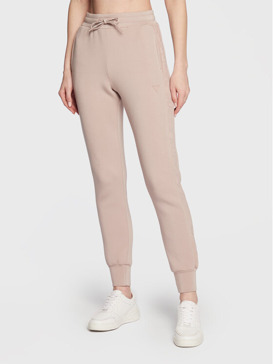 Guess Guess Pantaloni da tuta Allie Scuba V2YB18 K7UW2 Beige Regular Fit