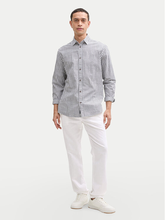 Tom Tailor Tom Tailor Pantaloni din material 1044716 Alb Regular Fit