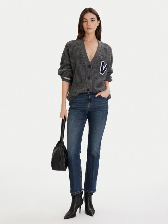 ViCOLO ViCOLO Cardigan 55072F Gri Regular Fit