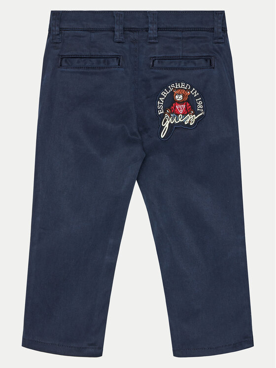 Guess Guess Hlače N4BB00 WF7H0 Tamnoplava Slim Fit