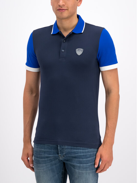EA7 Emporio Armani EA7 Emporio Armani Polo 3GPF63 PJ04Z 1554 Granatowy Regular Fit