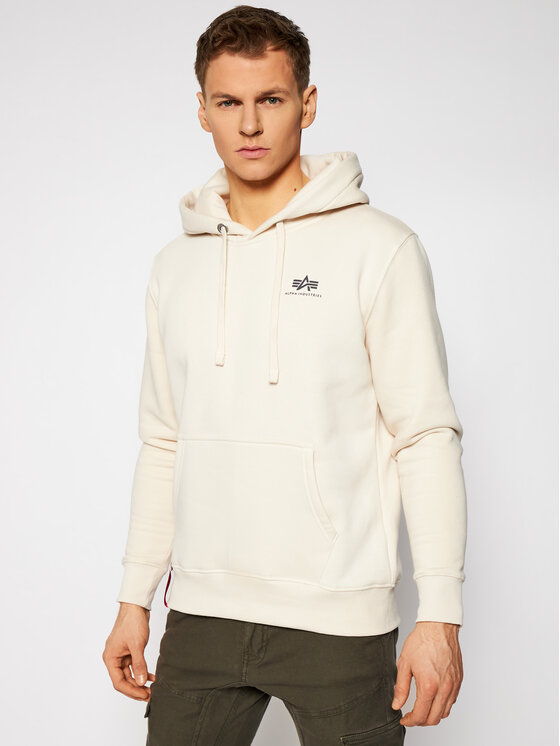 Alpha Industries Alpha Industries Džemperis ar kapuci Basic Small Logo 196318 Bēšs Regular Fit