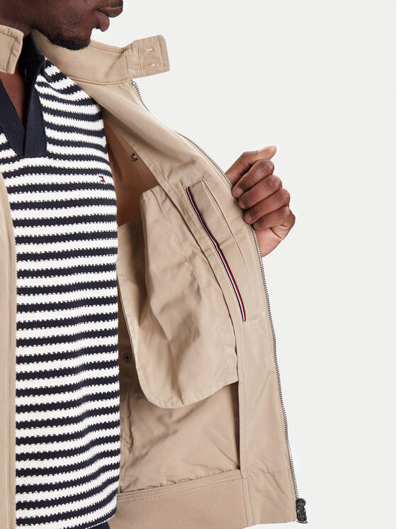 Tommy Hilfiger Tommy Hilfiger Μπόμπερ μπουφάν Harrington MW0MW39637 Μπεζ Regular Fit