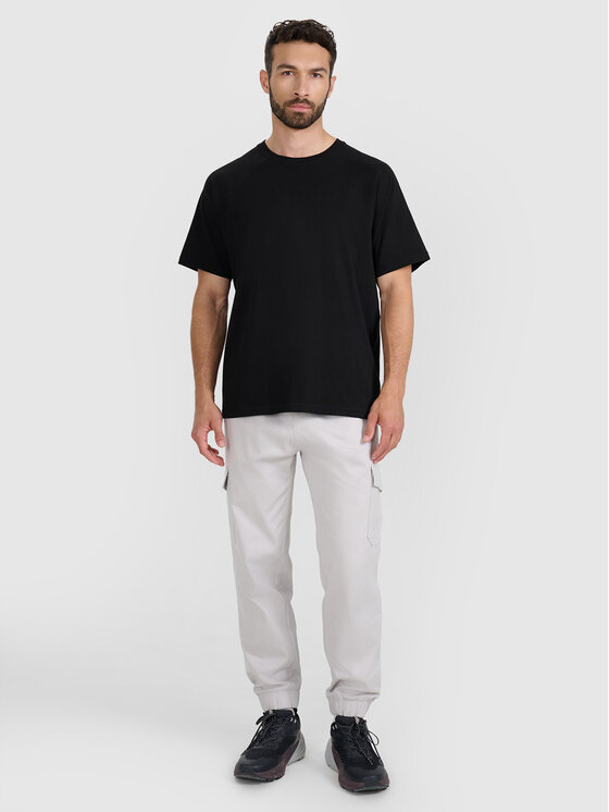 4F 4F T-Shirt EASY WEAR Czarny Oversize