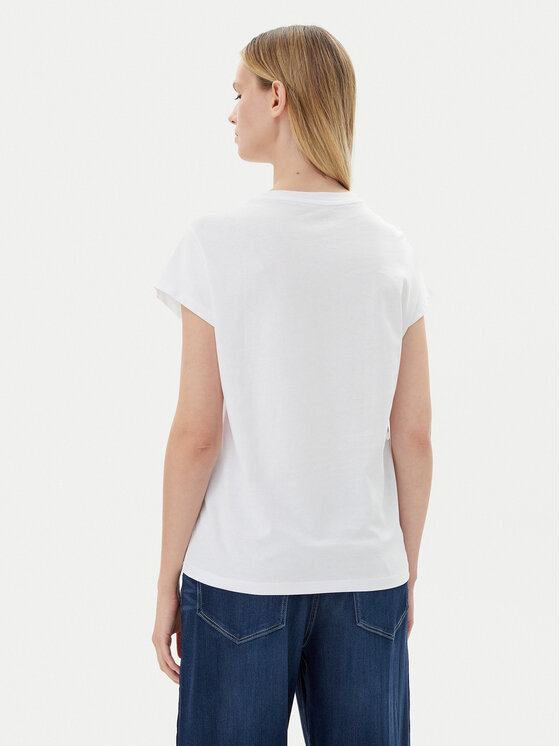 Guess Guess Tricou W5YI14 I3Z14 Alb Regular Fit