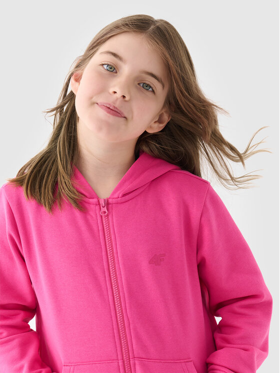4F 4F Bluza BASIC_ Różowy Regular Fit