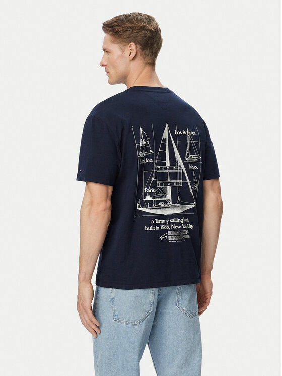 Tommy Jeans Tommy Jeans Тишърт Sailboat DM0DM23184 Тъмносин Regular Fit