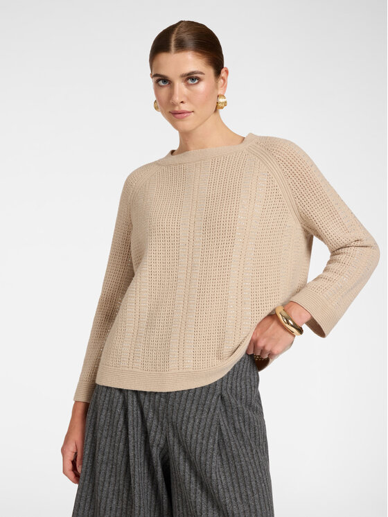 Elena Mirò Elena Mirò Maglione M086Z000851N002 Crema Regular Fit