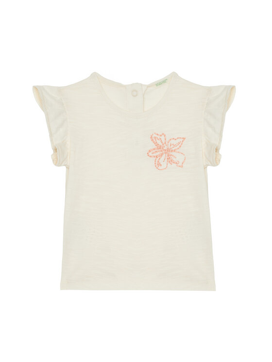 United Colors Of Benetton United Colors Of Benetton Набір футболка та шорти 3O7SAK015 Бежевий Regular Fit